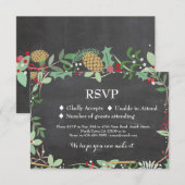RSVP Mariage Vacances d'hiver Cartes de Noël Invit (Devant / Derrière)