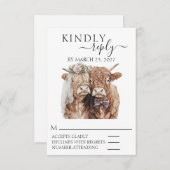 RSVP Mariage Vache des Highlands (Devant / Derrière)