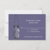 RSVP Mason Jar & Fireflies Mariage (Devant)