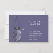 RSVP Mason Jar & Fireflies Mariage (Devant)