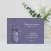 RSVP Mason Jar & Fireflies Mariage (Debout devant)