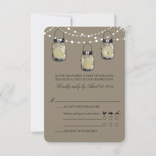 RSVP Mason Jar Mariage (Devant)