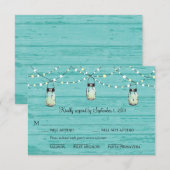 RSVP Mason Jar Wedding Kaartje (Voorkant / Achterkant)