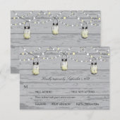 RSVP Mason Jar Wedding Kaartje (Voorkant / Achterkant)