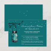 RSVP Mason Jar Wedding Kaartje (Voorkant / Achterkant)