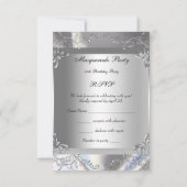 RSVP Masquerade Party Fabuleux 50 Argent (Dos)