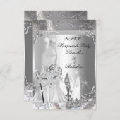 RSVP Masquerade Party Fabuleux 50 Argent (Devant / Derrière)