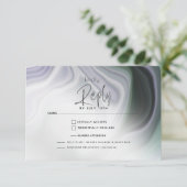 RSVP MEAL CHOICE | Abstract Dusty Jade en Violet (Staand voorkant)