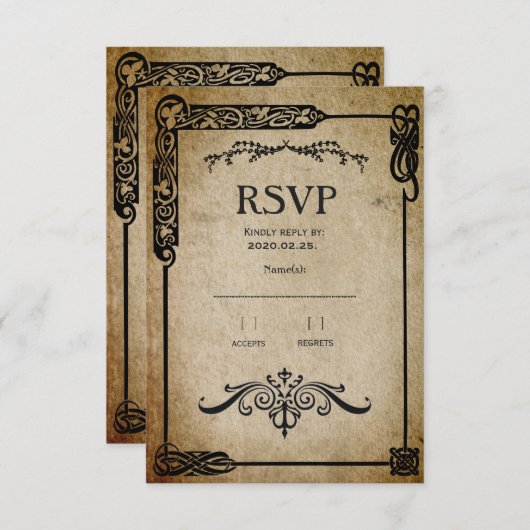 RSVP médiéval (Devant / Derrière)