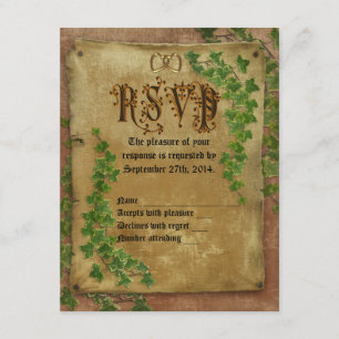 RSVP Medieval bruiloft Uitnodiging