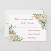 RSVP Menthe Sarcelle Roses Branche Blanche (Dos)
