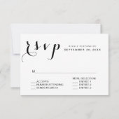 RSVP Menu Élégants Lumières Rustiques (Dos)