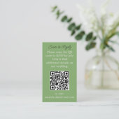 RSVP met een QR Scan Kaart Plaatskaartje (Staand voorkant)
