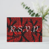RSVP met Kinder rode en zwarte spiderweb (Staand voorkant)