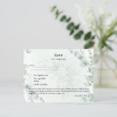 RSVP met Menu Sjabloon Rustic Eucalyptus Leaves (Staand voorkant)