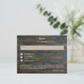 RSVP met Menu Sjabloon Rustic Wood Woodland (Staand voorkant)