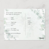 RSVP met Menu Sjabloon Rustieke Eucalyptus Bladere (Achterkant)