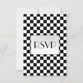 RSVP met menukeuze voor rackautothema (Achterkant)