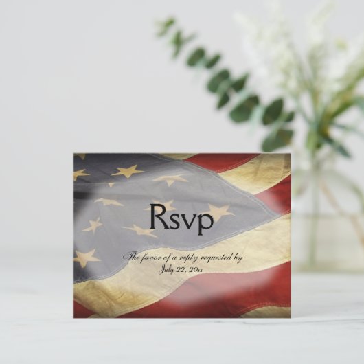 RSVP militaire avec choix de menu (Debout devant)