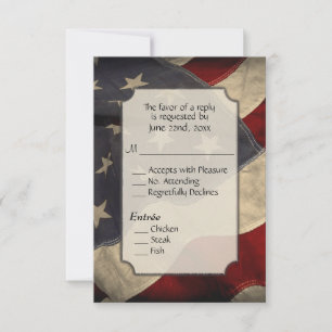 RSVP militaire avec choix de menu