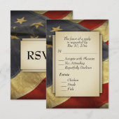 RSVP militaire avec choix de menu (Devant / Derrière)