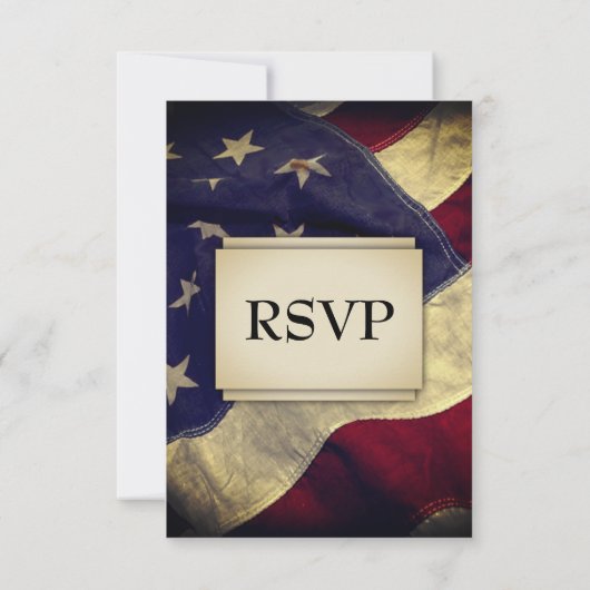 RSVP militaire avec choix de menu (Dos)