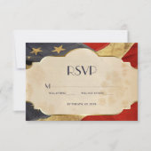 RSVP Militaire bruiloft Patriottische vlag (Voorkant)