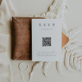 RSVP minimal avec carte de code QR