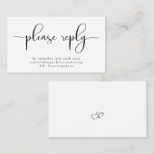 RSVP minimal pour le Carte de visite de réponse en (Devant / Derrière)