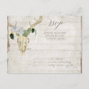 RSVP Minimale Westerne Cactus Deer Skull Antlers Kaartje