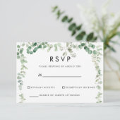 RSVP minimaliste de verdure d'eucalyptus de printe (Debout devant)