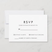 RSVP minimaliste simple noir et blanc (Devant)