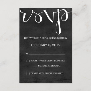 RSVP Mod Pen-alkbord Kaartje