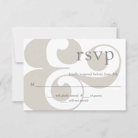 RSVP - modern ampersandontwerp (Voorkant)