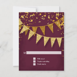 RSVP Modern Pennant Banner w Glitter Confetti