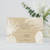 RSVP Modern Simple Kraft Tropical Leaf Beach Art (Staand voorkant)