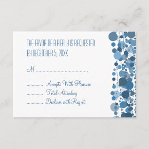 RSVP Modern Stippen Blue Kaartje