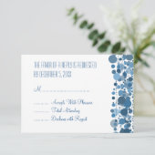 RSVP Modern Stippen Blue Kaartje (Staand voorkant)
