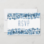 RSVP Modern Stippen Blue Kaartje (Achterkant)