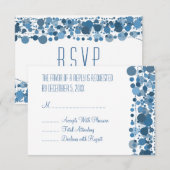 RSVP Modern Stippen Blue Kaartje (Voorkant / Achterkant)