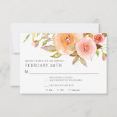 RSVP Modern Waterverf Perzische platforminbinding Kaart (Voorkant)