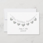 RSVP moderne 25e anniversaire mariage d'argent (Devant)