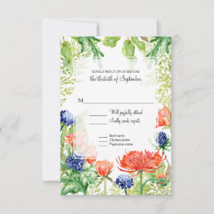 RSVP Moderne Aquarelle Automne Orange Mum n Chardo