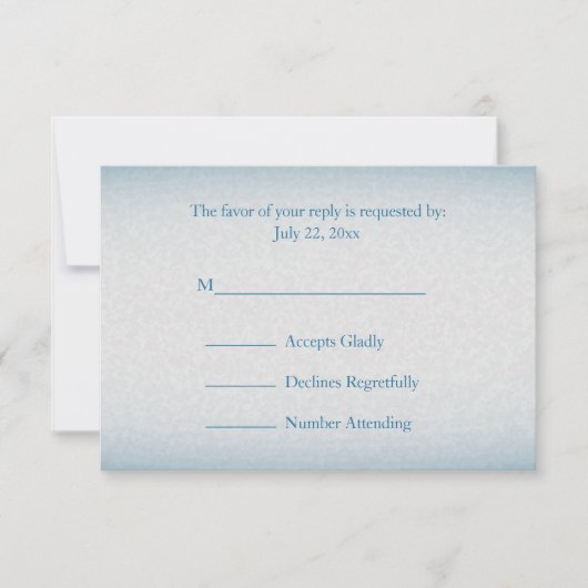 RSVP Moderne Bleu Aquarelle Splash (Devant)