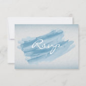 RSVP Moderne Bleu Aquarelle Splash (Dos)