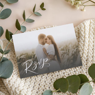 RSVP Moderne Calligraphie Blanche & Photo