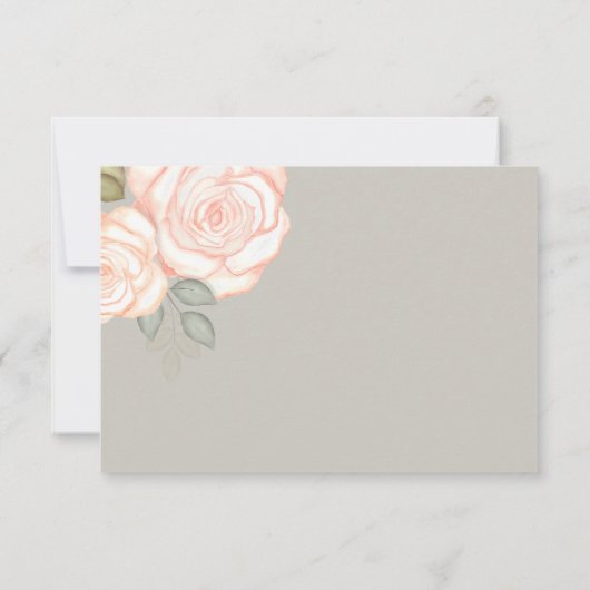 RSVP Moderne Elegant Minimalist Floral Rustic Sage (Achterkant)