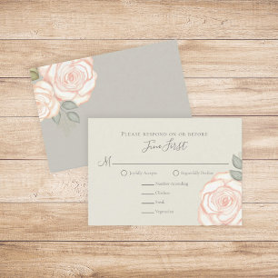 RSVP Moderne Élégant Minimaliste Floral Rustique S