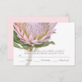 RSVP Moderne Floral Elegant Simple Protea Flower (Voorkant / Achterkant)