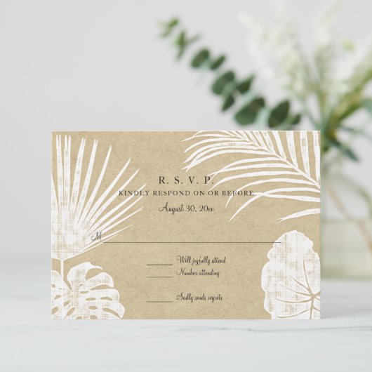 RSVP Moderne Kraft Simple Tropical Leaf Beach Art (Debout devant)